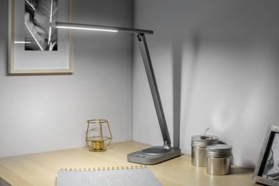 Decor Stolní lampa Bressi 8W 450lm AC220-240V 3-CCT Bezdrátové Nabíjení USB PF>0,5 RA>80 Šedá 1208962480