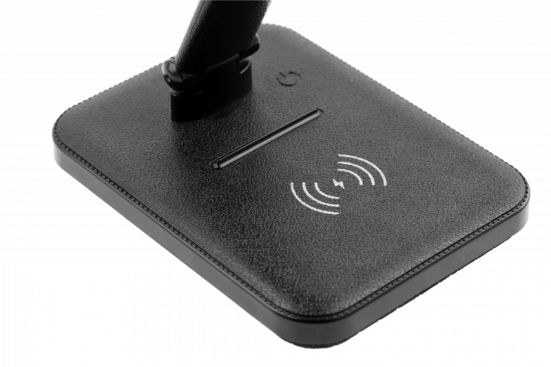 Decor IZUKA LED stolní lampa 6W 400lm AC220-240V 50/60Hz CCT indukční nabíječka černá. 1208962497