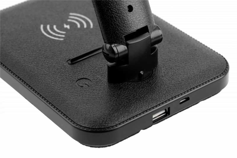 Decor IZUKA LED stolní lampa 6W 400lm AC220-240V 50/60Hz CCT indukční nabíječka černá. 1208962497