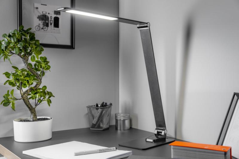 Dekor Stolní lampa Loneos 12W 700lm AC220-240V 3-CCT 5-stupňové stmívání RA>80 USB černá 1208962502