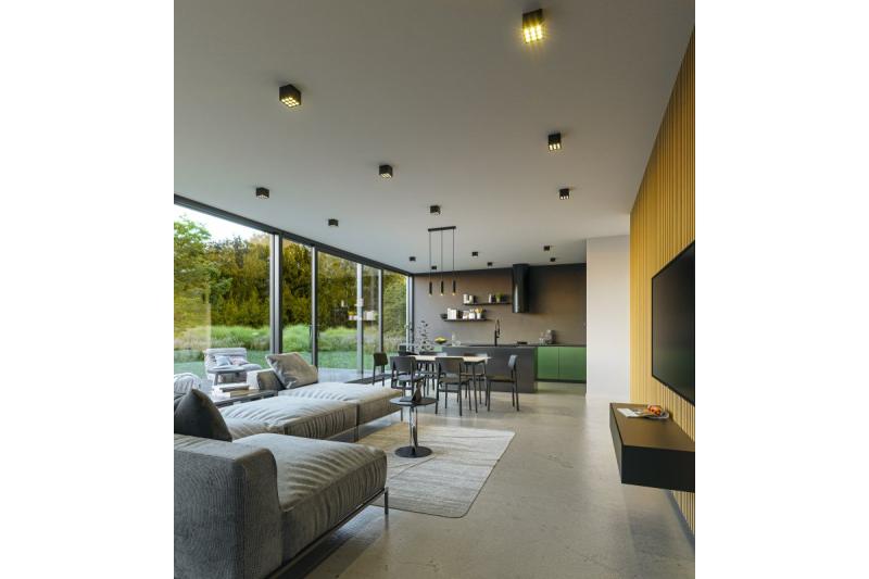 Deco LED svítidlo ARTEMIDA 20W 1920lm AC220-240V 50/60 Hz PF>0,9 Ra≥80 IP20 IK08 4000K 38° čtvercové černé. 1208962642