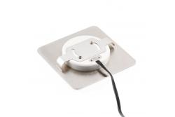 Dekorativní LED schodišťové svítidlo ESCADA KB DC12V čtvercové matné sklo 0,8W 70lm 4000K inox kabel 150cm.