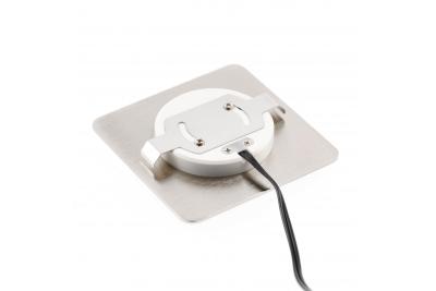 Dekorativní LED schodišťové svítidlo ESCADA KB DC12V čtvercové matné sklo 0,8W 70lm 4000K inox kabel 150cm.