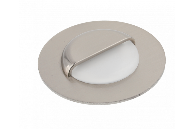 LED dekorační schodišťové svítidlo ESCADA OB DC12V, kulatý matný skleněný kryt, 0,8W, 70lm, 4000K, inox, kabel 150 cm