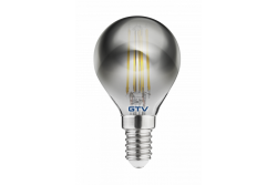 ZDROJ SVĚTLA LED, FILAMENT ŠEDÝ, A-G, G45, 2700K, E14, 4,0W, AC220-240V, 360°, 300lm, 44mA 1208962782