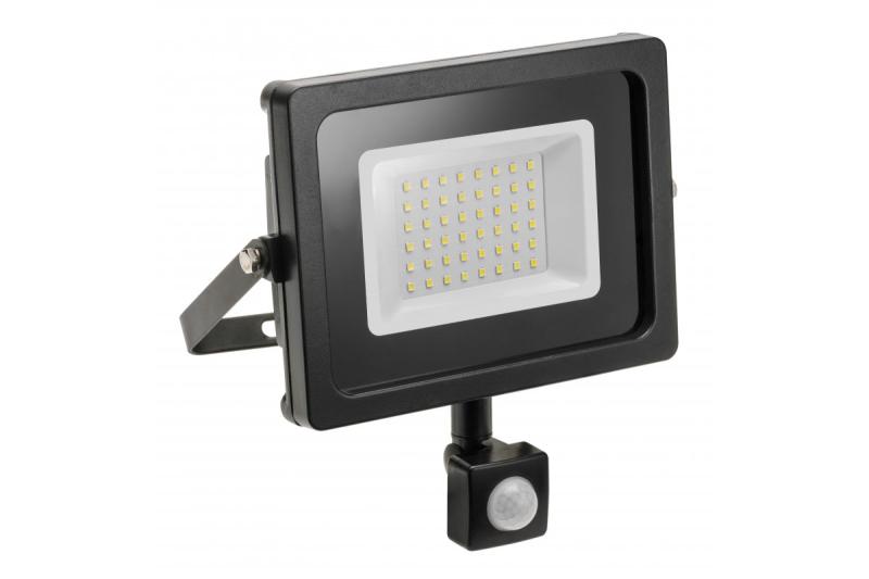 LED reflektor iNEXT s pohybovým senzorem 30 W 2400 lm, PF > 0,9, RA > 80, IP65, 120°, 6400 K, černé tělo 1208962860