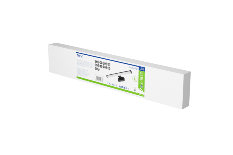 Svítidlo Decor Led Catania 600mm 12W AC220-240V 50/60Hz 4000K IP44 RA >80 960lm Černé 1208962887