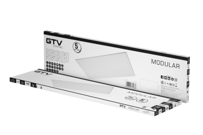 LED lampa MODULAR, zadní deska, 120x30cm, 4000K, 40W, 4200lm, AC220-240V, PF>0,9, IP54, 5y, UGR<19 1208962998