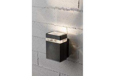 Dekorativní nástěnné svítidlo jednosměrné NESSA GU10 MAX. 50W IP54 AC220-240V 50/60Hz černé. 1208963009