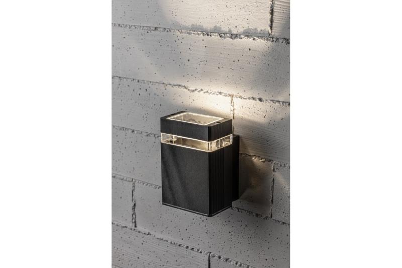 Dekorativní nástěnné svítidlo jednosměrné NESSA GU10 MAX. 50W IP54 AC220-240V 50/60Hz černé. 1208963009