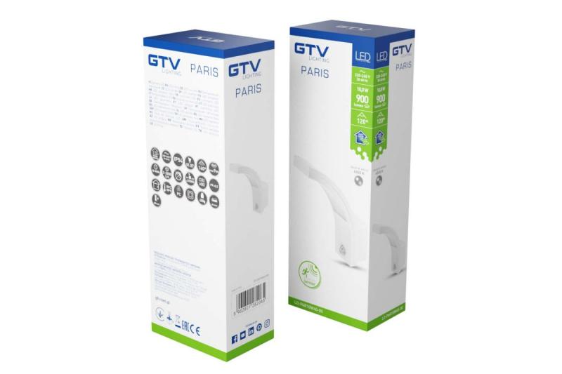 LED svítidlo PARIS s pohybovým senzorem 10W 900lm IP54 AC220-240V 50/60Hz 140° 9m 4000K bílá. 1208963095