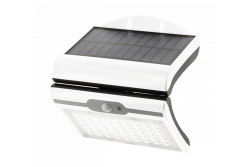 RAMOS Solární Fasádní Svítidlo s Pohybovým/Senzorem Soumraku, 50W, 300lm, 3,7V 1800mAh, IP44, 6000K, bílá 1208963114