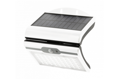 RAMOS Solární Fasádní Svítidlo s Pohybovým/Senzorem Soumraku, 50W, 300lm, 3,7V 1800mAh, IP44, 6000K, bílá 1208963114