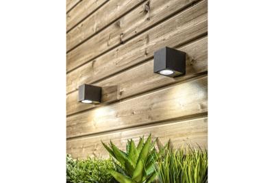 Dekorativní nástěnné svítidlo s jednosměrným provozem TIAGO KW GU10 MAX.35W IP54 AC220-240V 50/60Hz černé. 1208963206
