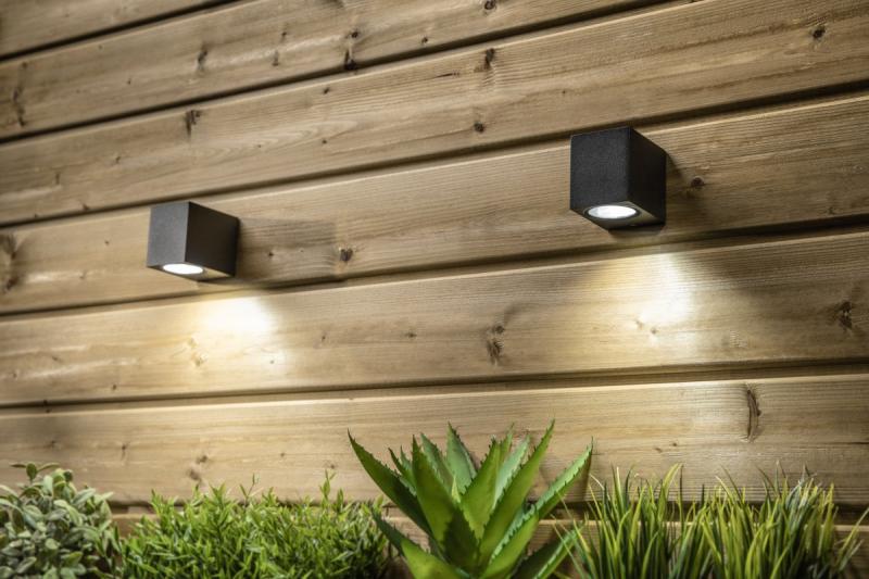 Dekorativní nástěnné svítidlo s jednosměrným provozem TIAGO KW GU10 MAX.35W IP54 AC220-240V 50/60Hz černé. 1208963206