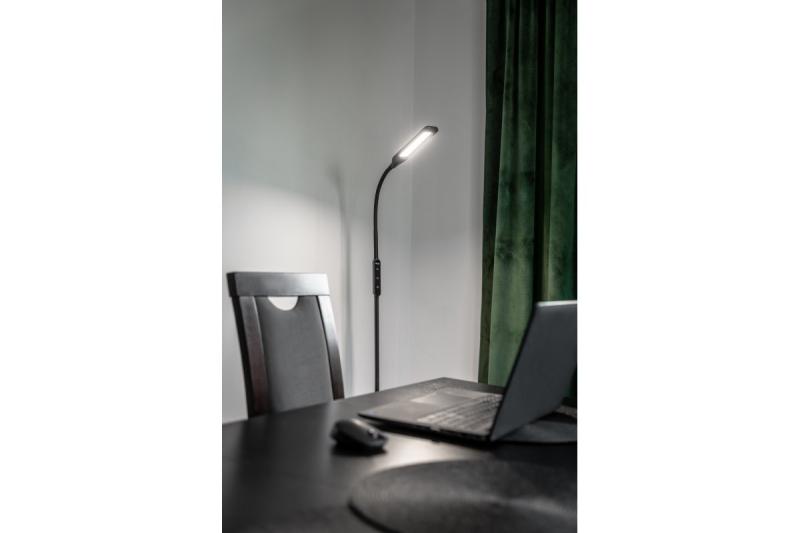 Decor Podlahová lampa Vasalia 8W 450lm AC220-240V 4-CCT 5-krokový stmívač časovač45' PF>0,5 RA>80 Černá 1208963348