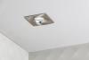 Ceiling spot fixture ALESSIO, IP54, square, inox/satin