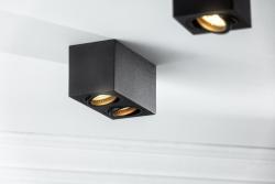 Dekor Stropní svítidlo AVEIRO DUO hliník 160x80x85mm IP20 max 20W*2 čtvercové černé. 1208963824