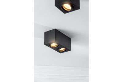 Dekor Stropní svítidlo AVEIRO DUO hliník 160x80x85mm IP20 max 20W*2 čtvercové černé. 1208963824