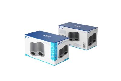 Decor Stropní svítidlo AVEIRO DUO hliník 160x80x85mm IP20 max 20W*2 kulaté černé. 1208963826