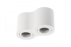 Deco stropní svítidlo AVEIRO DUO hliník 160x80x85mm IP20 max 20W*2 kulaté bílé. 1208963827