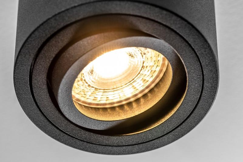 Dekorativní stropní svítidlo AVEIRO hliníkové 80x85mm IP20 max 20W kulaté černé. 1208963830