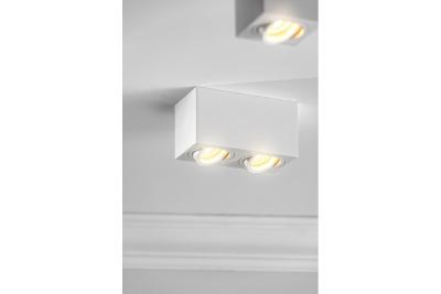 Dekor Stropní svítidlo AVEIRO DUO BIS hliník 160x80x90mm IP20 max 20W*2 čtvercové bílé. 1208963833