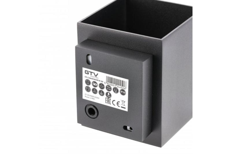 Dekorativní nástěnné svítidlo CAMPIONE hliník G9 IP20 max. 40W IP20 čtvercové černé. 1208963849