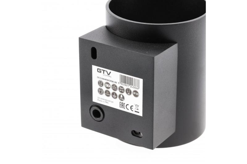 Dekorativní nástěnné svítidlo CAMPIONE hliník G9 IP20 max. 40W IP20 kulaté černé. 1208963851
