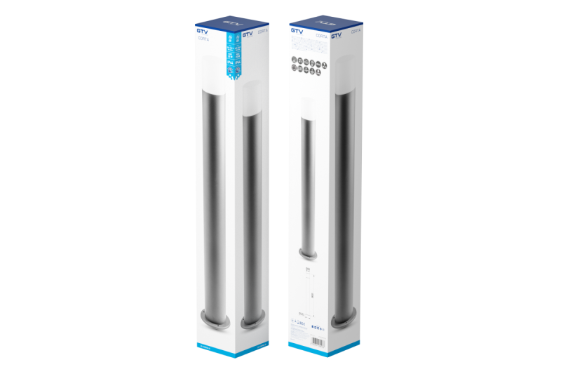 Tuindecoratiearmatuur CORTA-P 80 E27 MAX.25W IP44 AC220-240V 50-60Hz paal antraciet. 1208963863