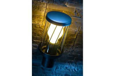 Decor KERTA-A zahradní svítidlo E27 MAX.12W IP44 AC220-240V 50-60Hz jednoduché nástěnné svítidlo horní část grafit. 1208963906