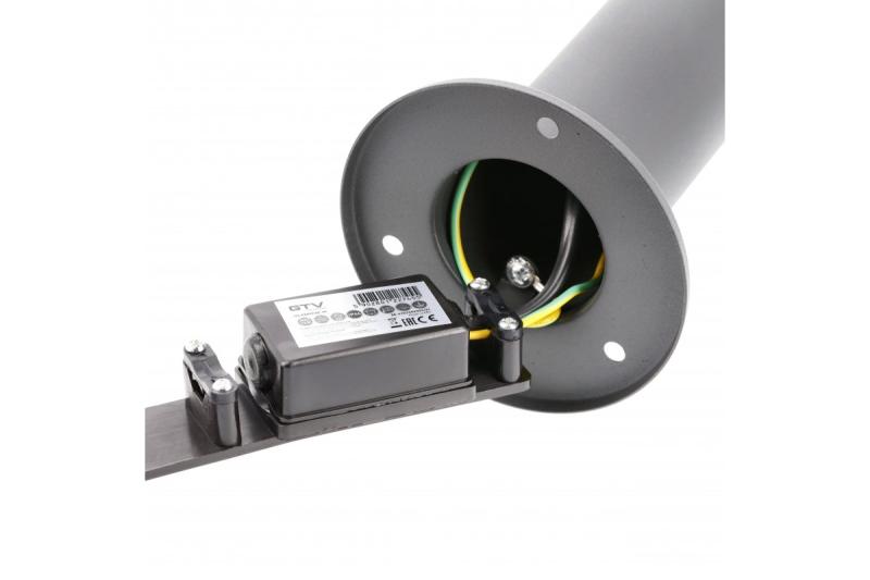 Decor KERTA-P 80 zahradní lampa E27 MAX.12W IP44 AC220-240V 50-60Hz sloupek grafit 1208963908