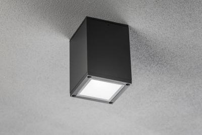 Decorační stropní svítidlo LENTO alum 100x130 IP54 max 35W čtverec grafit. 1208963923