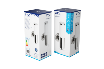 Decorativní zahradní osvětlení MILAN-A E27 MAX.40W IP54 AC220-240V 50-60Hz ploché inox. 1208963941