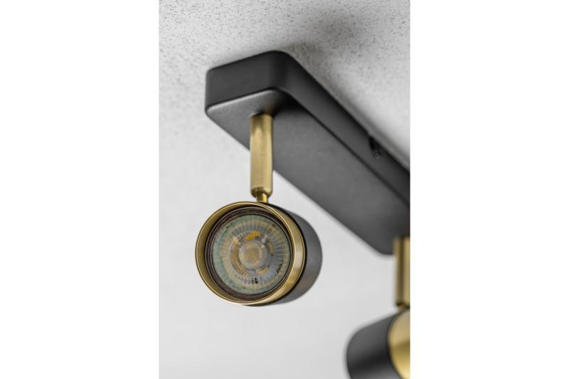 Dekor Stropní svítidlo ORIO hliník 24,0x5,5x14,0 IP20 2*GU10 max. 50W kulaté černé. 1208963965