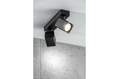 Dekor Stropní svítidlo RENO hliník IP20 max. 20W*2 dvojité čtvercové černé. 1208963980