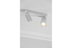 Dekorativní stropní svítidlo RENO hliník IP20 max. 20W*2 dvojitý čtverec bílá. 1208963981.
