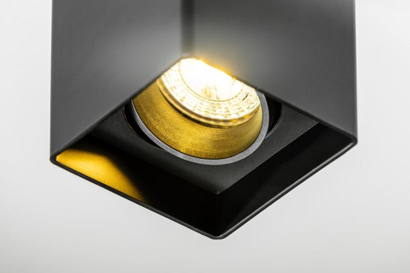 Dekor Stropní svítidlo RESTO PC 80x80x125mm IP20 max 20W čtvercové černé. 1208963987