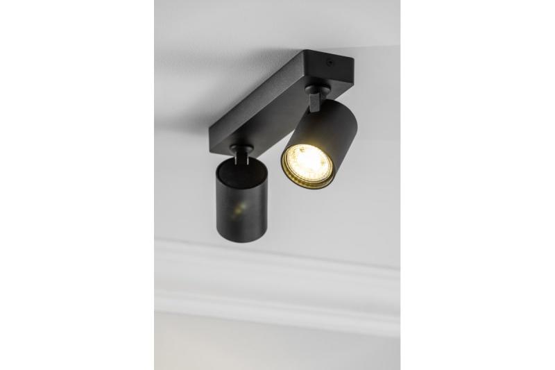 Verlichting Plafondarmatuur SANTO aluminium IP20 max. 20W*2 dvojitý kulatý černý. 1208963997