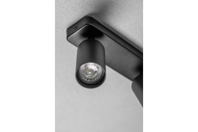 Dekorativní stropní svítidlo SANTO BIS hliník IP20 max. 20W*2 dvojité kulaté černé. 1208963999