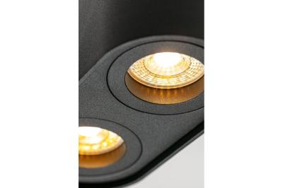 Decor Plafondová lampa SENSO DUO hliník 83x165x110 IP20 max 50W kulatá černá. 1208964011