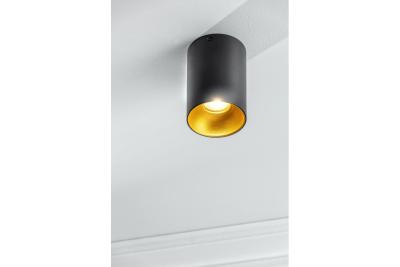 Dekor Stropní svítidlo TENSA alum. 96x140 IP20 GU10 kulaté černé. 1208964018