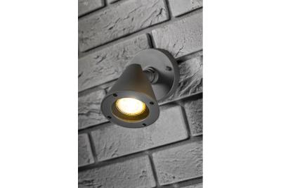 Dekorativní zahradní svítidlo LUSTINO-D GU10 MAX.20W IP44 AC220-240V 50-60Hz nástěnné svítidlo pro instalaci ve spodní části stěny, grafit. 1208964032