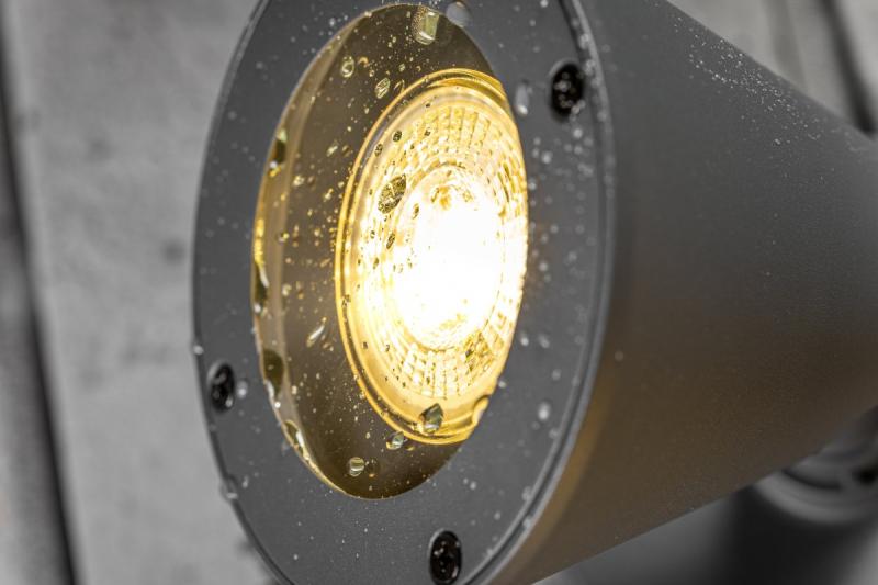 Dekorativní zahradní svítidlo LUSTINO-D GU10 MAX.20W IP44 AC220-240V 50-60Hz nástěnné svítidlo pro instalaci ve spodní části stěny, grafit. 1208964032