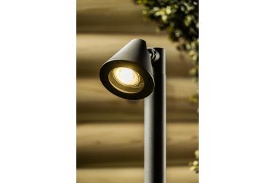 Decorativní zahradní svítidlo LUSTINO-P 80 GU10 MAX.20W IP44 AC220-240V 50-60Hz montážní sloupek grafit. 1208964034