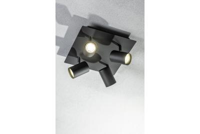 Dekorativní stropní svítidlo VENETO IP20 max. 20W 4 x GU10 kulaté/čtvercové černé. 1208964046