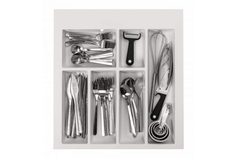 Dekor Cutle Příborník Vložka do Kuchyňské Zásuvky 500 Bílá 1208966375