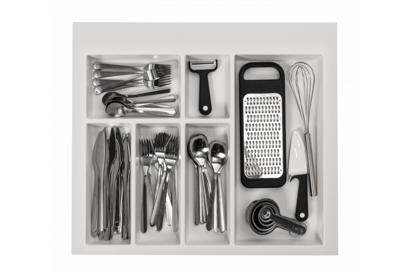 Decor Cutle Příborník Vložka do kuchyňské zásuvky 600 Bílá 1208966377