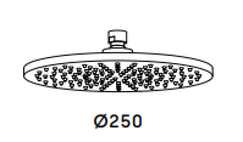 Waterevolution Flow horní sprcha 250mm PVD kartáčované světle zlaté T164325WGE