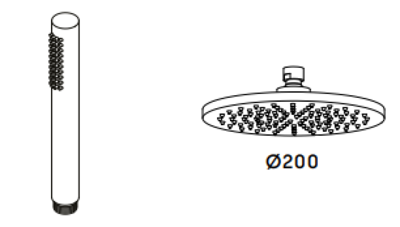 Waterevolution Flow sprchová kombinace s dešťovou sprchou PVD Gun Metal T141NGME